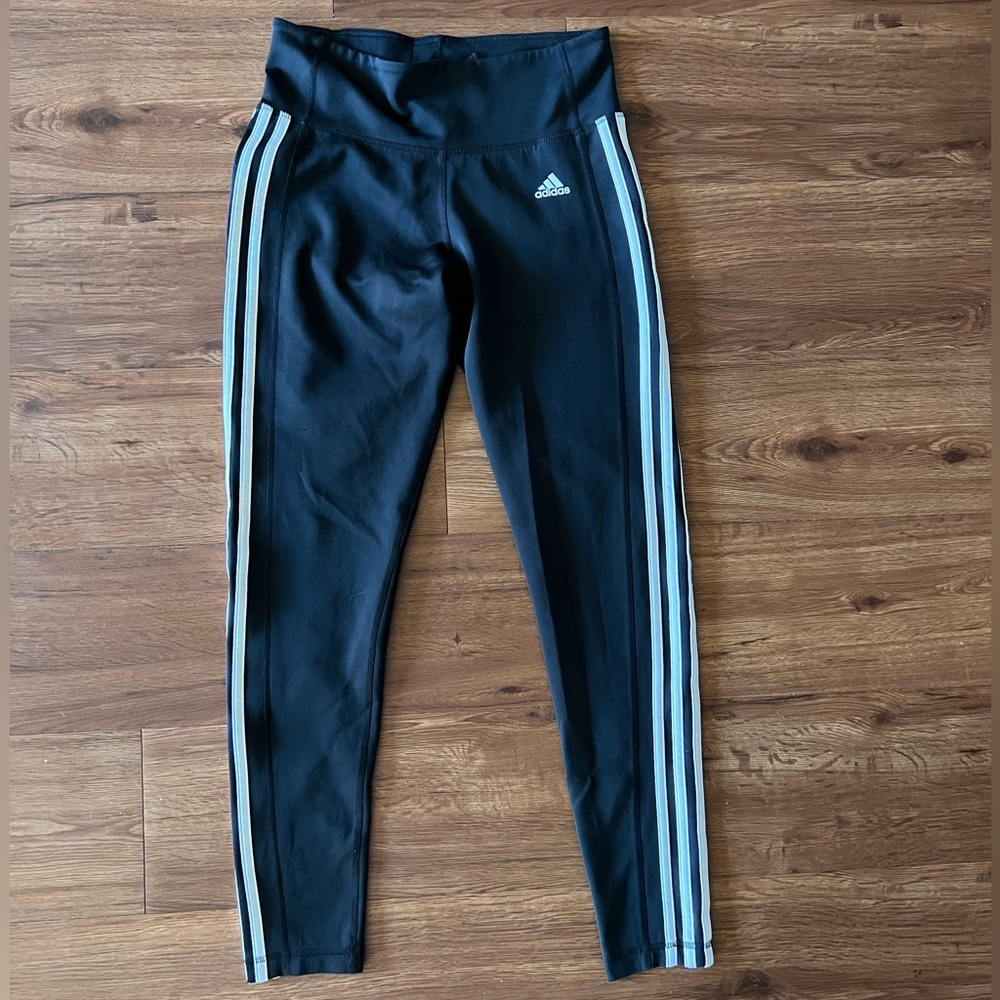 Adidas climalite 3 stripe leggings